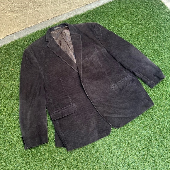 VTG 90’s Ralph Lauren Dark Brown Corduroy Blazer - Picture 2 of 5